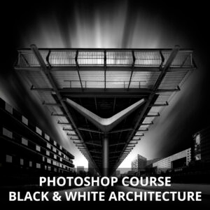 Black and white architecture Photoshop course